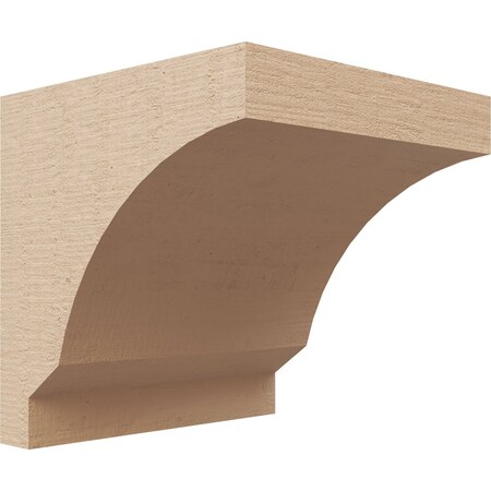 Ekena Millwork 4"W x 4"D x 4"H Wide Moab Rough Cedar Woodgrain TimberThane Corbel, Primed Tan CORUR04X04X04MOARCPR